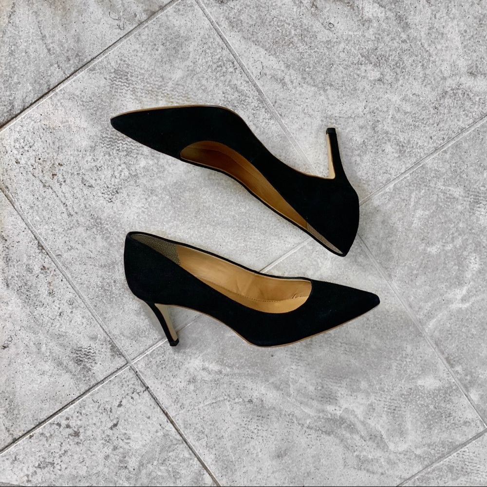 J. Crew Black Pointed Toe Pumps